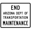 End ADOT Maintenance Sign