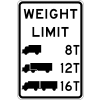 Weight Limit (Symbols) Sign