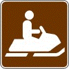 Snowmobiling sign