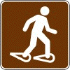 Snowshoeing sign