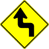 Reverse Turn sign