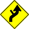 Horizontal Alignment / Intersection - Reverse Curve - Angle To Top sign