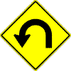 180 Degree (Hairpin) Curve sign