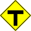 T Intersection sign