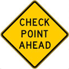 Check Point Ahead sign