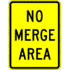 No Merge Area sign