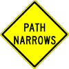 Path Narrows sign