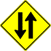 Two Way Traffic sign