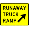 Runaway Truck Ramp (Arrow) sign