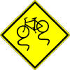 Slippery When Wet (Bicycle) sign