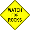 Watch For Rocks sign