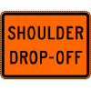 Shoulder Drop-Off sign