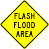 Flash Flood Area sign
