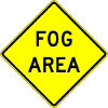 Fog Area sign