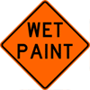 Wet Paint sign