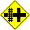 Railroad Advance Warning - Cross Road sign
