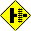 Railroad Advance Warning - Side Road sign