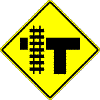 Railroad Advance Warning - T Intersection sign