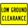 Low Ground Clearance (plaque) sign