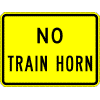 No Train Horn (plaque) sign