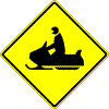 Snowmobile sign