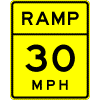 Ramp Advisory Speed sign