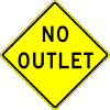 No Outlet sign