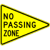 No Passing Zone sign