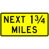 Next X Miles sign
