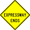 Expressway Ends sign