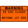 Advance Closure Warning sign