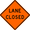 Lane Closed sign