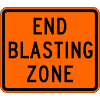 End Blasting Zone sign