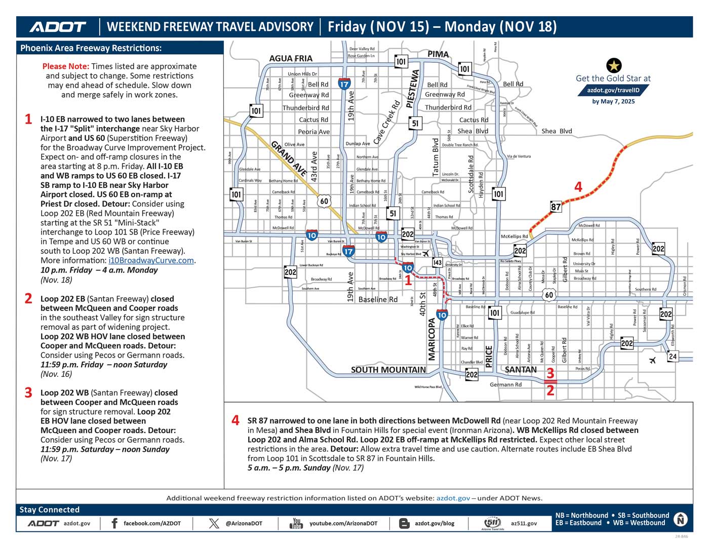 Weekend Travel Advisory