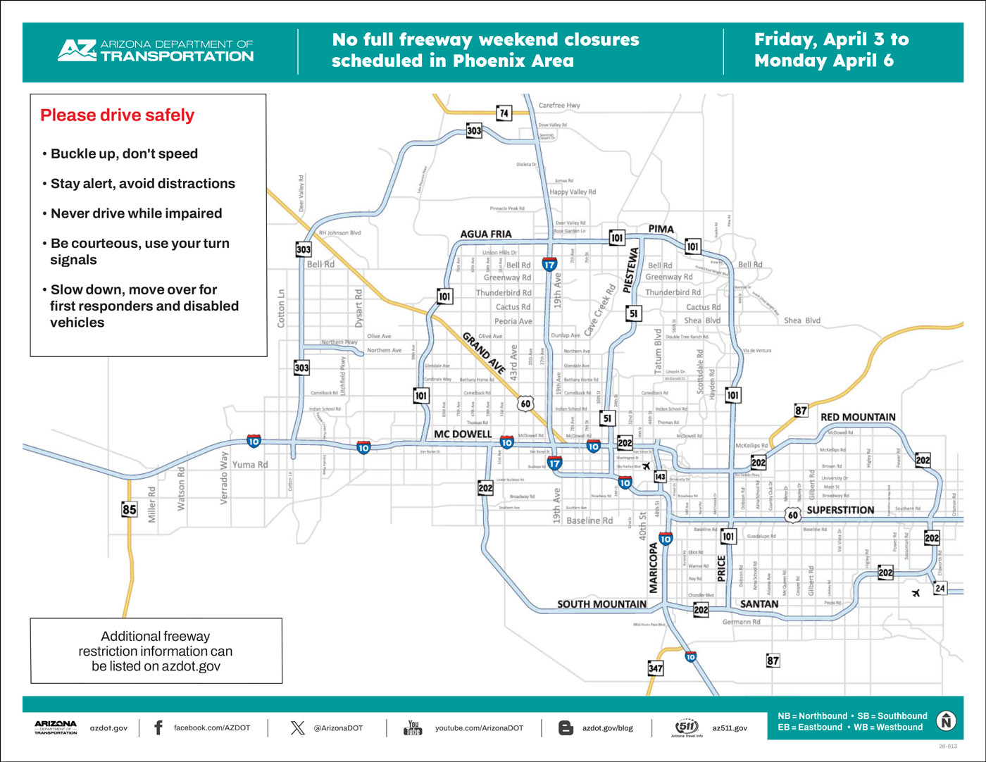 Weekend Closures Map