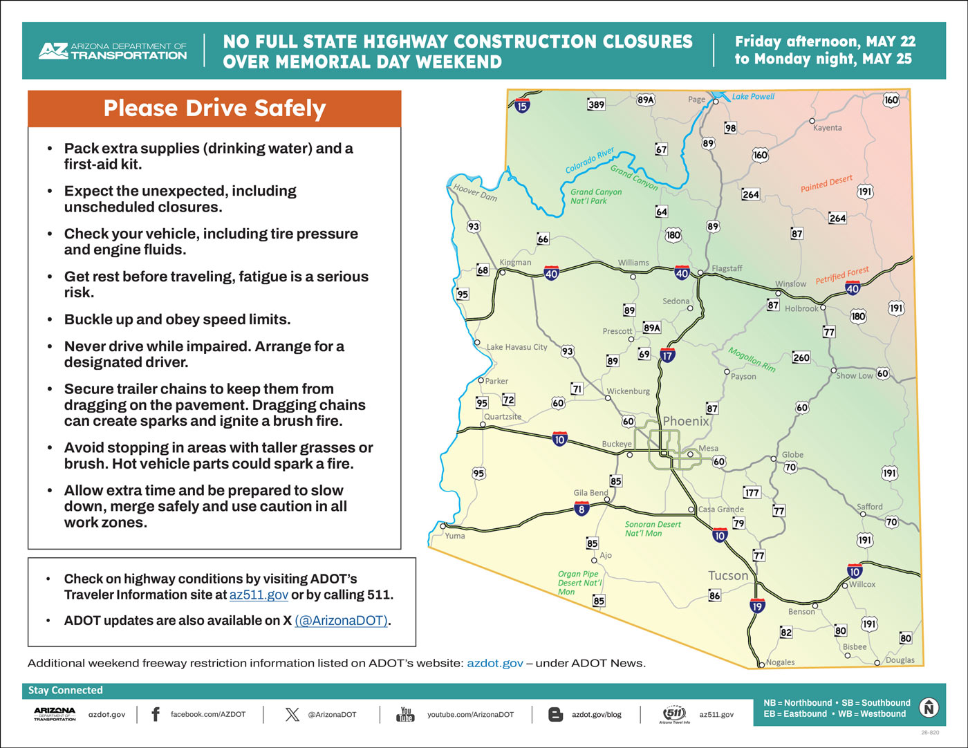 Weekend Closures Map