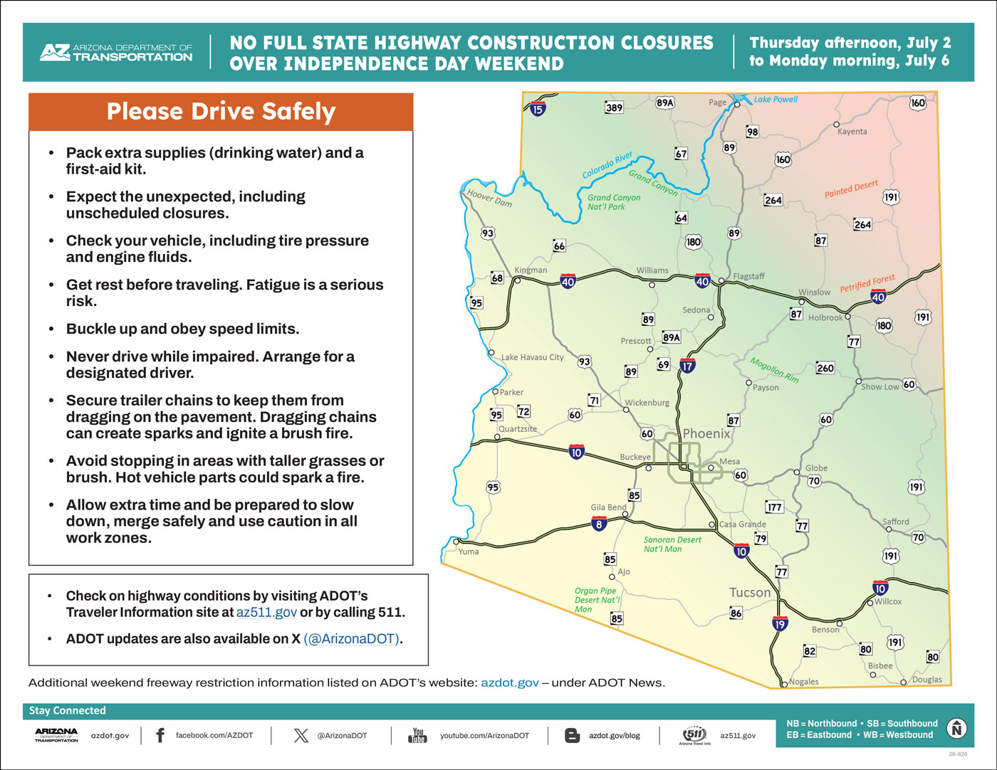 Weekend Closures Map